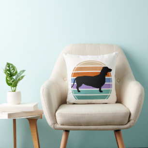 Cojín Decorativo Cabello corto de Dachshund - Silhouette 1