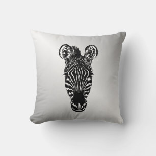 Cojín Decorativo Cabeza de cebra con plata