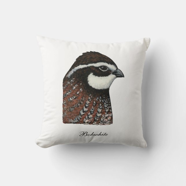 Cojín Decorativo Cabeza de codorniz Bobwhite (Anverso)