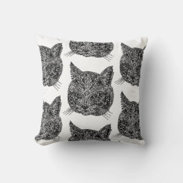 Cojín Decorativo Cabeza de gato ornamental