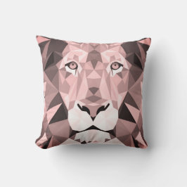 Cojín Decorativo Cabeza de León Geométrica Regal Rosa