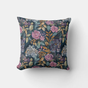 Cojín Decorativo Cabeza de leopardo rosado bonito