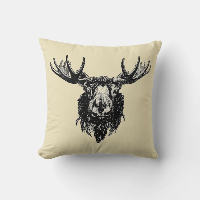 Cojín Decorativo Cabeza de los alces (Anverso)