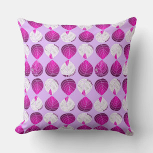 Cojín Decorativo Cabeza de pescado deja Lilac blanco magenta