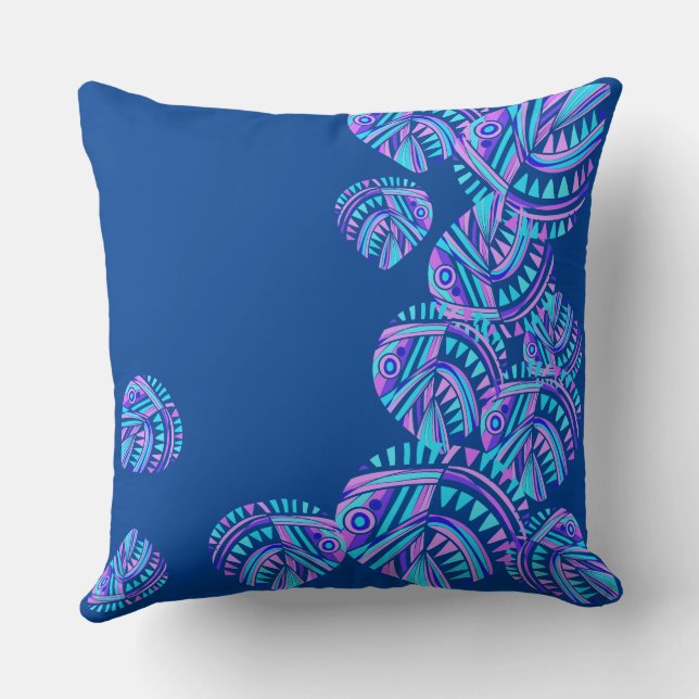 Cojín Decorativo Cabeza de pescado Sale Jazz V Turquoise Blue Lilac (Reverso )