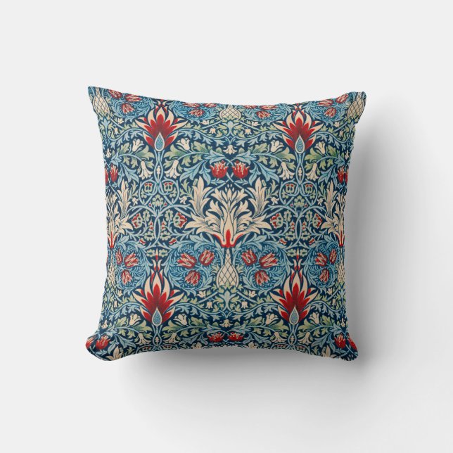 Cojín Decorativo Cabeza de serpiente, William Morris (Anverso)