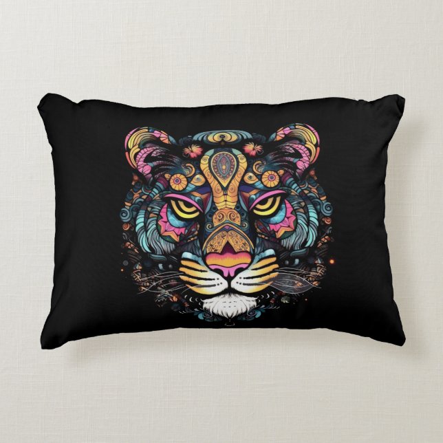 Cojín Decorativo Cabeza de Tigre  (Anverso)