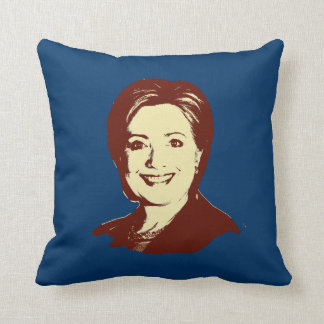COJÍN DECORATIVO CABEZA DEL ROJO DE HILLARY CLINTON