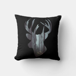 Cojín Decorativo Cabeza Stag y patrón de Tartán escocés