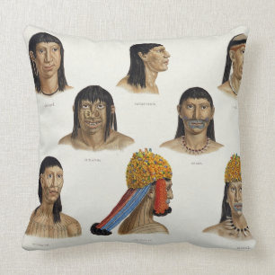 Cojín Decorativo Cabezas de indios suramericanos, de 'viajes