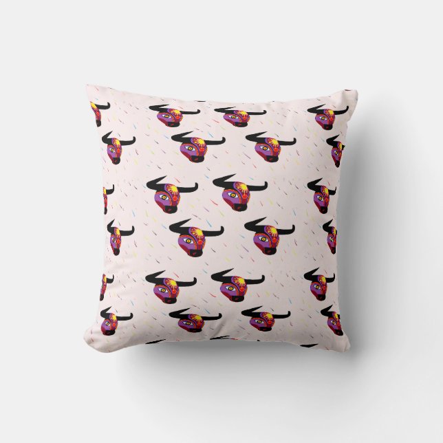 Cojín Decorativo Cabezas de toro decorativas (Anverso)