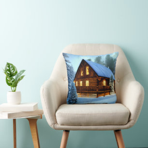 Cojín Decorativo Cabina de pino norte de campo