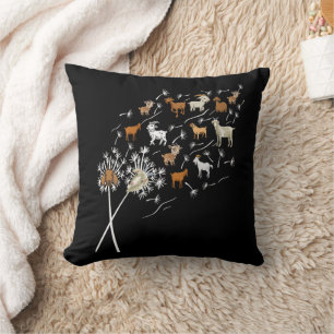 Cojín Decorativo Cabra de Mujeres Diente de León Flor Silvestre Flo