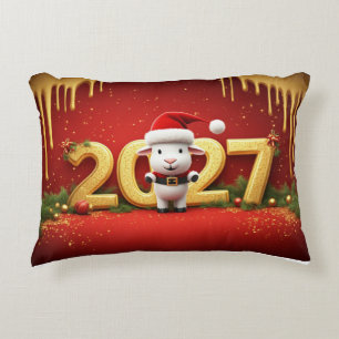 Cojín Decorativo Cabra Navideña Festiva Acogedora Idea de Regalo Na