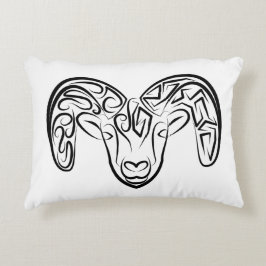 Cojín Decorativo Cabra/oveja tribal negra y blanca