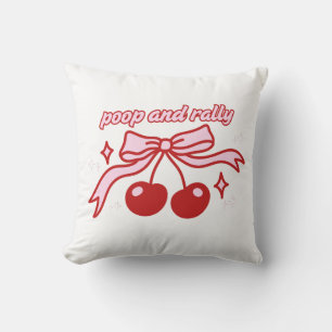 Cojín Decorativo Caca y Rally Baby Print Cute Pink Cherry
