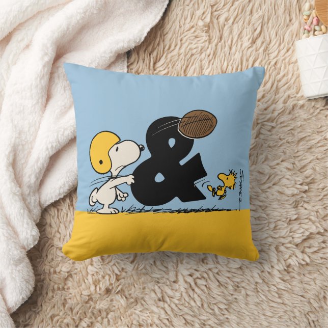 Cojín Decorativo Cacahuetes | Fútbol Snoopy & Woodstock (Manta)