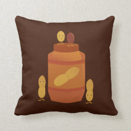 Cojín Decorativo Cacahuetes sonrientes alrededor de la mantequilla
