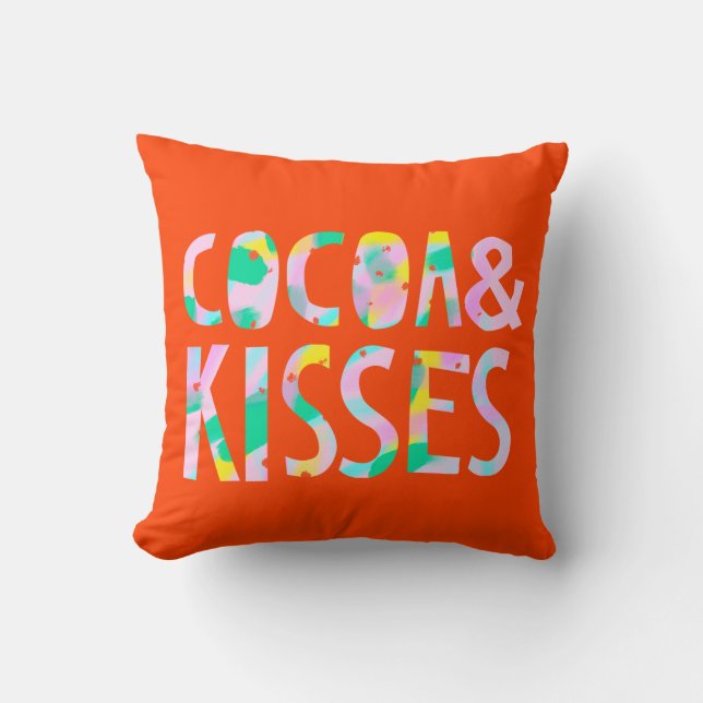 Cojín Decorativo Cacao y Besos (Anverso)