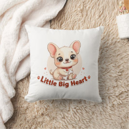 Cojín Decorativo Cachorro Adorable Corazón Pequeño Grande