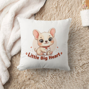 Cojín Decorativo Cachorro Adorable Corazón Pequeño Grande