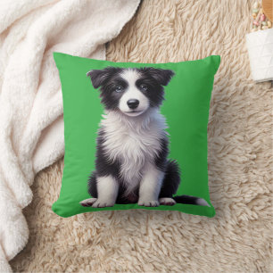 Cojín Decorativo Cachorro adorable de Border Collie