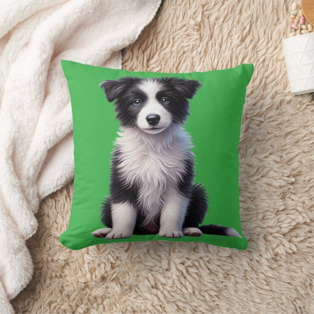 Cojín Decorativo Cachorro adorable de Border Collie (Manta)