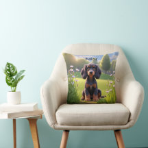 Cachorro adorable de dibujos animados Setter Gordo