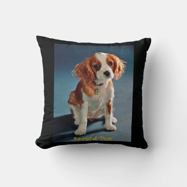 Cojín Decorativo Cachorro Cachorro Charles ~ Cavalier King Spaniel  (Anverso)