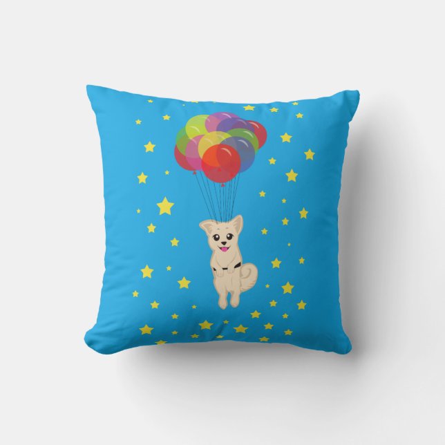 Cojín Decorativo Cachorro con globos (Anverso)