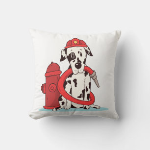 Cojín Decorativo Cachorro dálmata lindo perro de bomberos bombero