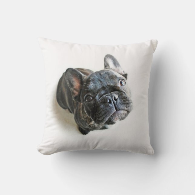 Cojín Decorativo Cachorro de Bulldog francés (Anverso)