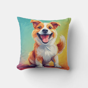 Cojín Decorativo Cachorro de dibujos animados con una expresión ale
