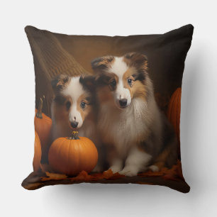 Cojín Decorativo Cachorro de Pastor de Shetland Otoño Delicia Calab