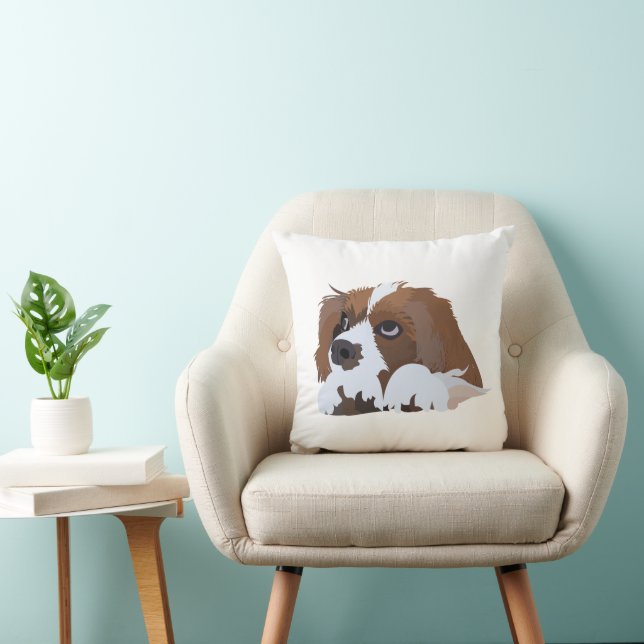 Cojín Decorativo Cachorro de perro Cavalier King Charles Spaniel (Silla)