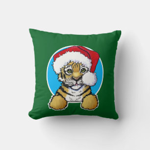 Cojín Decorativo Cachorro de Tigre de Navidad