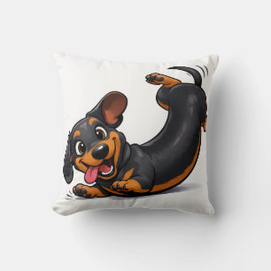 Cojín Decorativo Cachorro juguetón de raza Dachshund