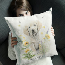 Cachorro Retriever Dorado Personalizado en Flores