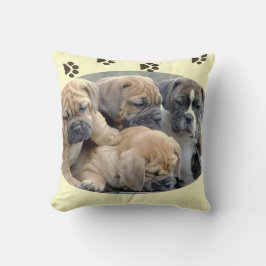 Cojín Decorativo "Cachorros de Bulldog ingleses"