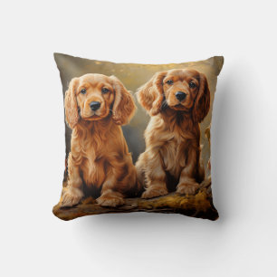 Cojín Decorativo Cachorros de Cocker Spaniel americano