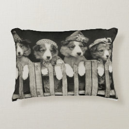 Cojín Decorativo Cachorros en la cerca