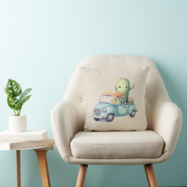 Cojín Decorativo Cacti acuarela en camión retro