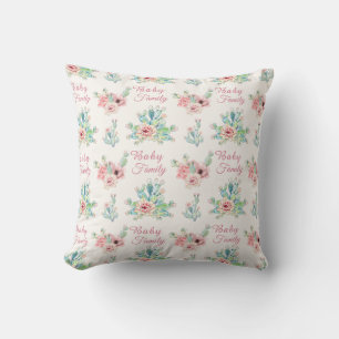 Cojín Decorativo Cacti Floral Nombre Personalizado