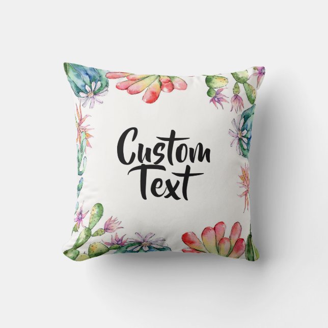 Cojín decorativo - Cacti & Succs (texto personaliz (Anverso)