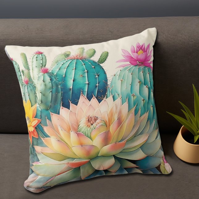 Cojín Decorativo Cacti Y Suculento (Subido por el creador)