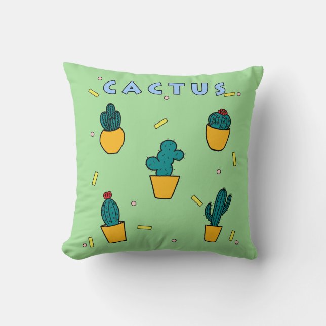 Cojín Decorativo Cactus (Anverso)