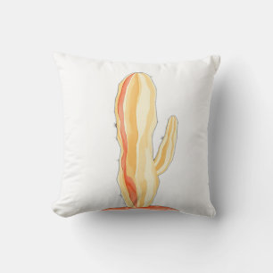 Cojín Decorativo Cactus acuarela con resplandor estelar