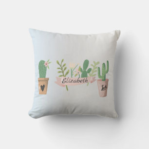 Cojín Decorativo Cactus Adorable, Plata