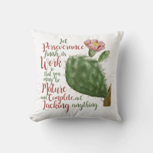 Cojín Decorativo Cactus Antiguo de J P Redouté ilustrado