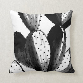 Cojín Decorativo Cactus blanco y negro